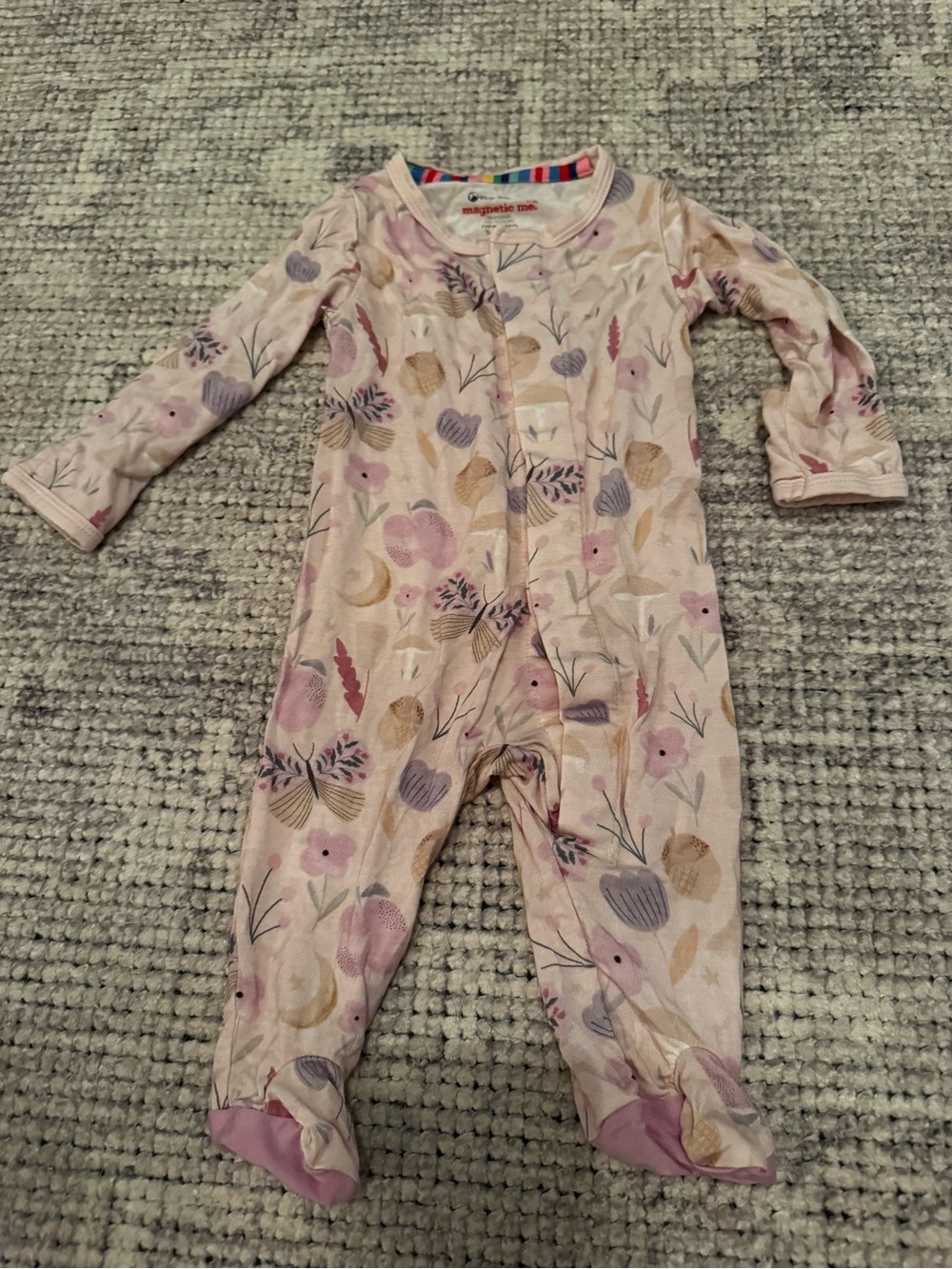 Magnetic Me Pink Floral Infant One-Piece